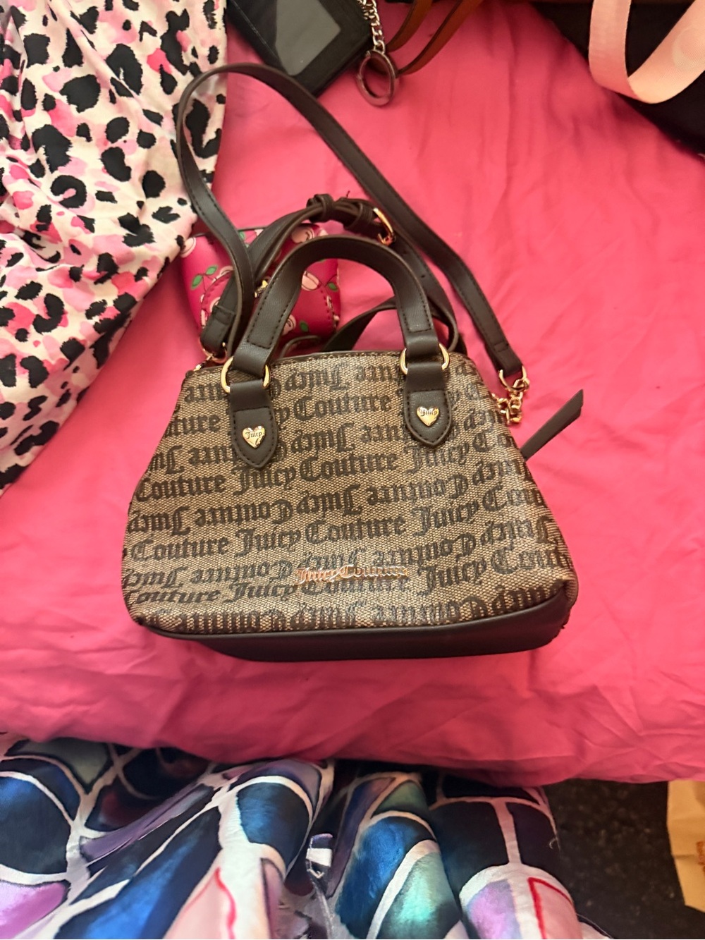 Juicy Couture Brown Logo Satchel - Brown